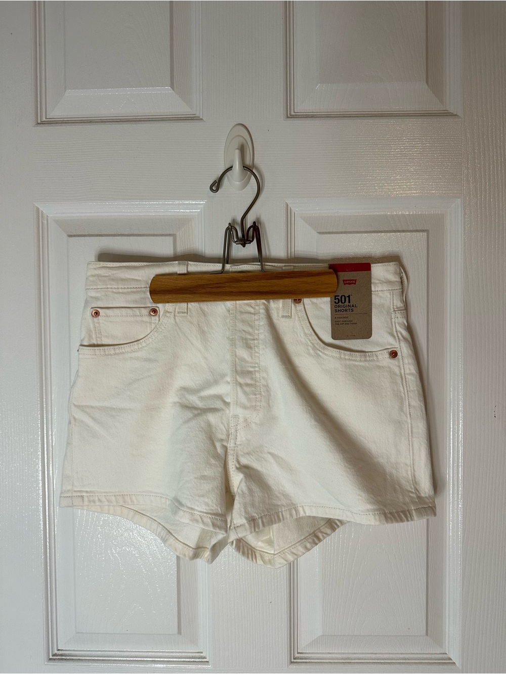 Levi's White Women's 501 Denim Shorts